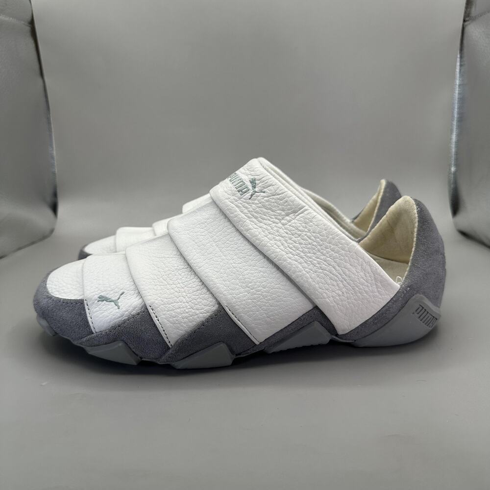 Puma Satori Mens Size 8 White Gray Leather Slip On Casual Sneakers *VERY RARE* - Picture 2 of 13